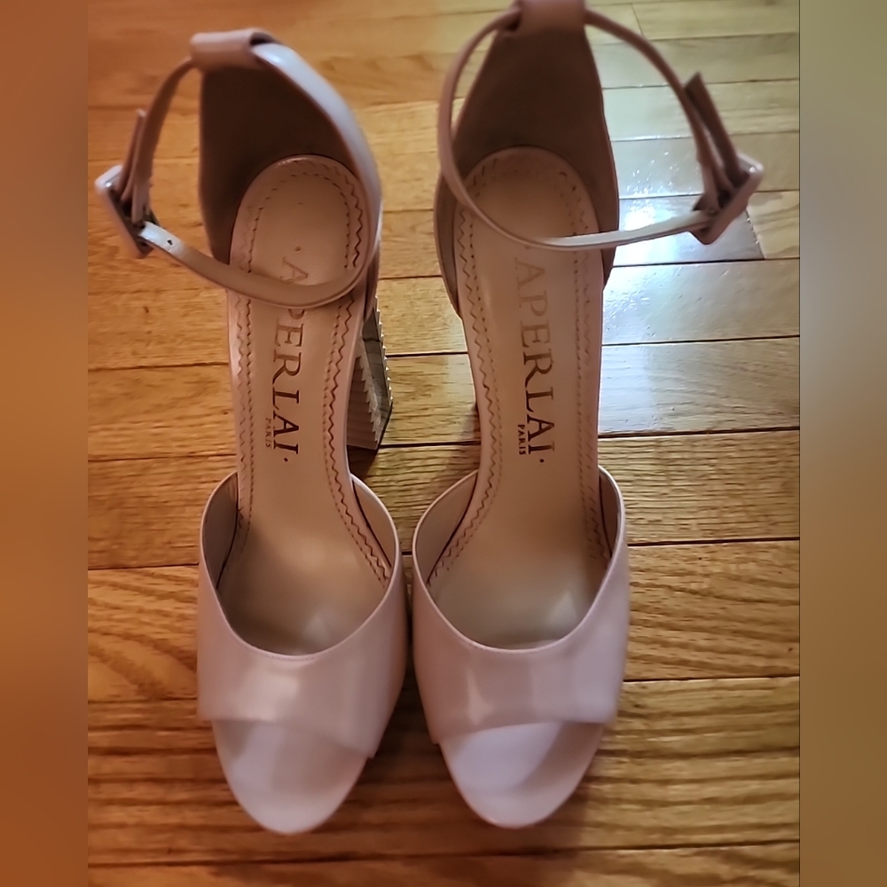 Aperlai Platform Ankle Strap Open Toe Platform Heels